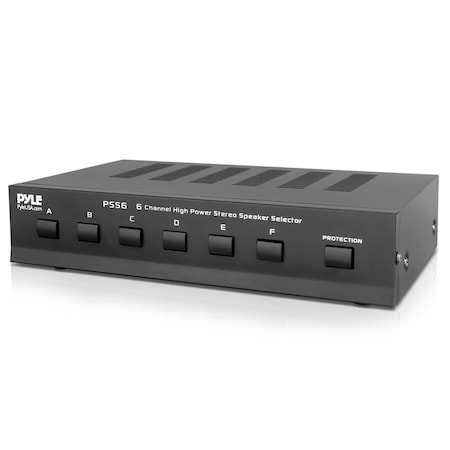 Pyle Home 6-Channel High Power Stereo Speaker Selector, Black PSS6