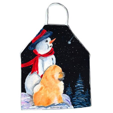 Carolines Treasures Snowman with Chow Chow Apron - 27 x 31 in. SS8554APRON
