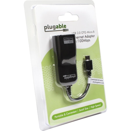 Plugable USB 2.0 OTG MICRO-B TO 100MBPS USB2-OTGE100