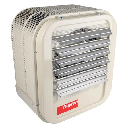 Dayton Fan Forced Electric Unit Heater, Wall & Ceiling, 3 Phase, 480VAC, 20kW, 21-3/4 in H, 19 in W 804T04