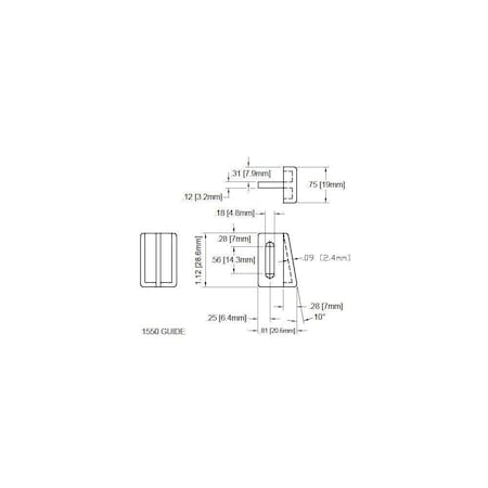 Le Johnson Single Door Guide 1500 Series F/ Pocket Door - 2/Set 1550