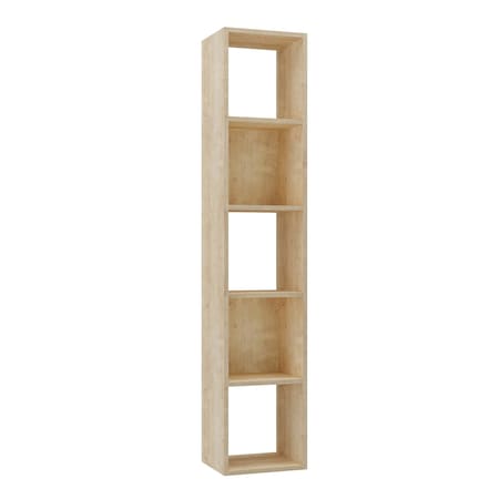 Homeroots 59" Natural Wood Bookcase 489292
