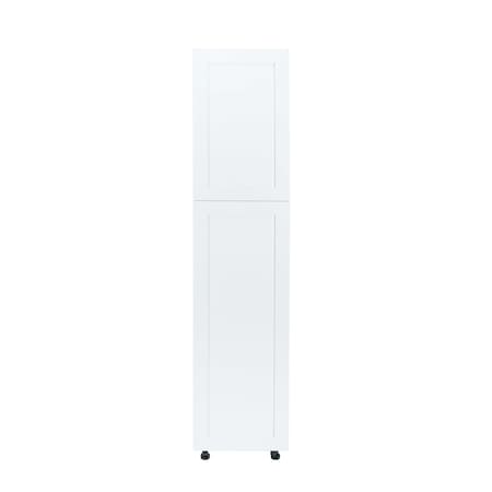 Cambridge Everest 18 in. W x 24 in. D x 84 in. H Ready to Assemble Shaker Pantry Kitchen Cabinet in White SA-TP1884-SW-KIT