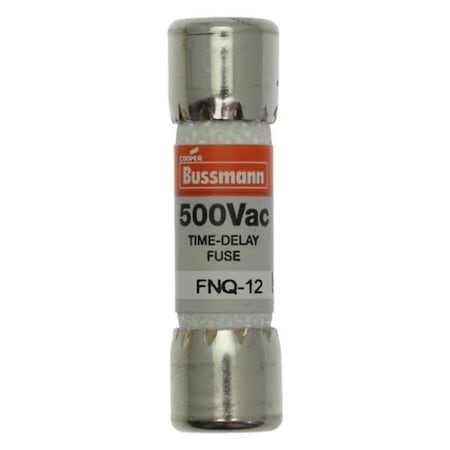 Eaton Bussmann Fuse, Time-delay, 15 A, Non-indicating, 10 kAIC at 500 Vac, 500 V, 10PK FNQ-15