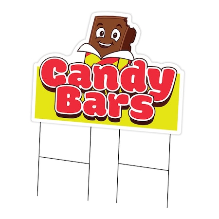 Signmission Candy Bars Yard Sign & Stake outdoor plastic coroplast window, C-DC-2436-DS-Candy Bars C-DC-2436-DS-Candy Bars