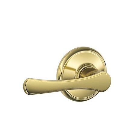 Schlage Residential Avila Lever Interior Active Trim with 12326 Latch and 10269 Strikes Bright Brass Finish F59VLA605
