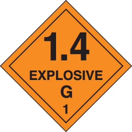 Accuform DOT SHIPPING LABELS HAZARD CLASS 1 MSL132EV2
