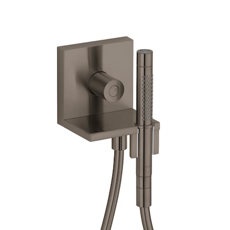 Axor ShowerSolutions Handshower Module Trim 5" x 5", 1.75 GPM in Brushed Black Chrome 12651341