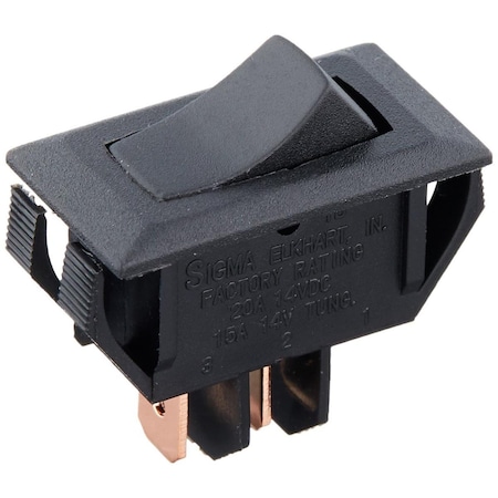 Rv Designer S261 10 Amp Rocker Switch, Black R6R-S261