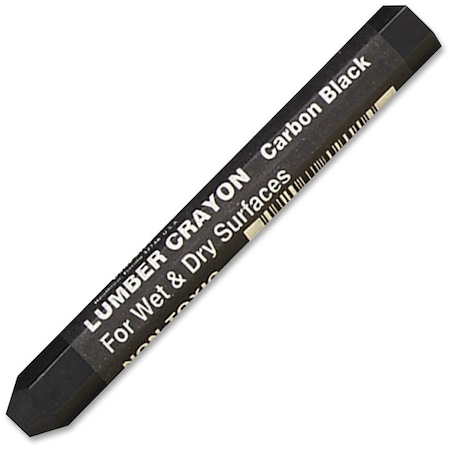 Dixon Ticonderoga Dixon, Lumber Crayons, 4 1/2 X 1/2, Carbon Black, Dozen 49400