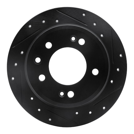 Dynamic Friction Co DFC Brake Rotor - Drilled and Slotted - Black 633-03029R