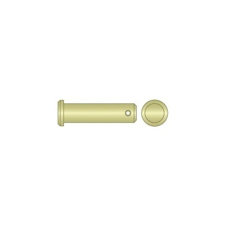 Huyett Clevis Pin, Zinc Yellow, 0.625 in Dia x 1.337 in Overall L x 1.610 in Shank L x 0.151 in Hole Dia CLPSAEY-0625