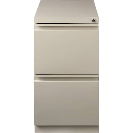 Lorell Mobile 2-Drawer File Cabinet with Full-Width Pull, 15" x 20" x 27.8", Putty LLR49523