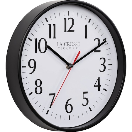 La Crosse Technology Equity Black Quartz Wall Clock 404-3025B