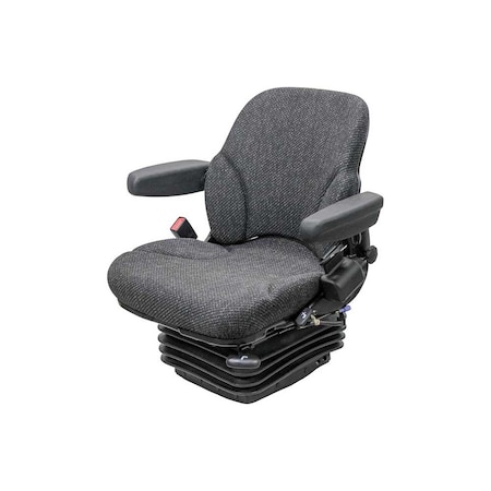 Uni Pro 424 Air Suspension Seat, 12-Volt, Charcoal Gray Fabric 8748