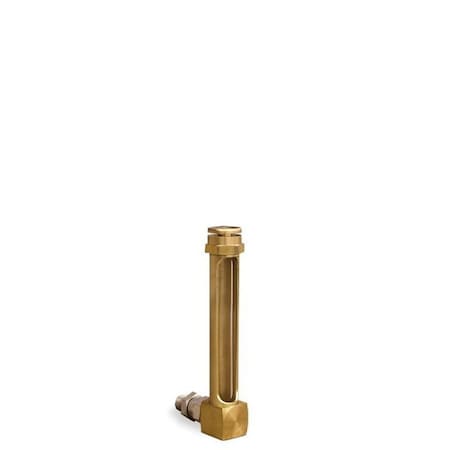 Oil-Rite Vented Union Coupling Brass Elbow Gauge - 3 1/32in., 3/8in. Male NPTF, 1/2in. dia B1357-15