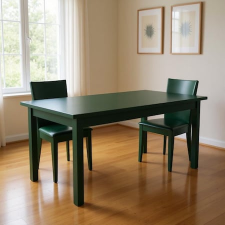 Homeroots 48" Dark Green Solid Wood Dining Table 548860