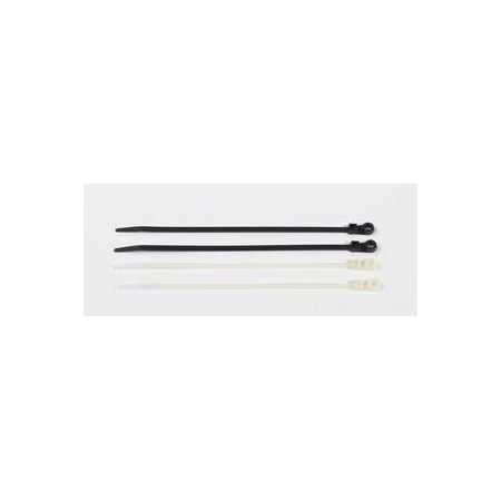 Peco Fasteners Cable Tie, 7 in L, 1-7/8 in Max Bundle Dia., Black, Nylon, 50 lb Strength, 100 PK AL-07-50-MH-0-C