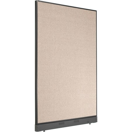 Global Industrial Interion Office Partition Panel with Pass-Thru Cable, 48-1/4"W x 76"H, Tan 238638PTN