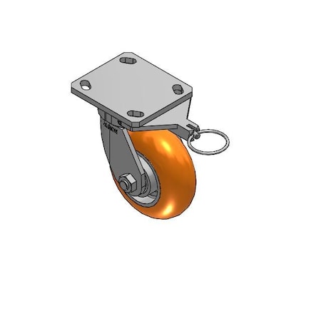Albion 5x2-kingpinless-orange-swivel-Caster-1000lb 110AN05228SL