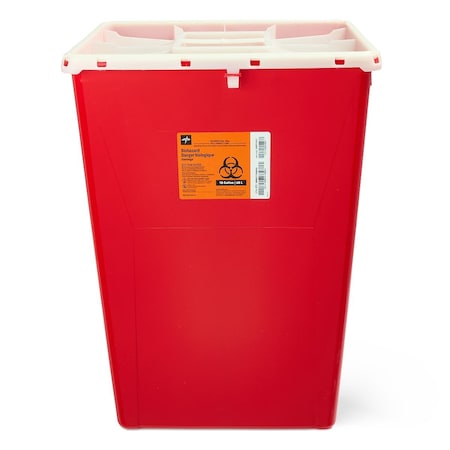 Medline PG-II Flat Sharps Container, Red, 18 gal. MDS705218H