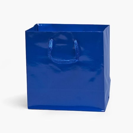 Nashville Wraps Royal Blue Gloss Gift Bags, Jewel 6.5x3.5x6.5, 100PK GTJBRO