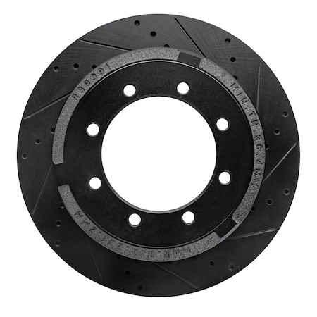 Dynamic Friction Co DFC Brake Rotor - Drilled and Slotted - Black 633-54225R