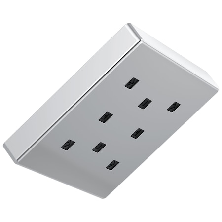 Delta Universal Showering Components H2Okinetic Single-Setting Metal Raincan Shower Head 52171-PR