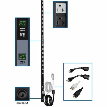 Eaton Tripp Lite Series 3.8kW Single-Phase Local Metered PDU, Dual Circuit, 120V Outlets 32 PDUMV40