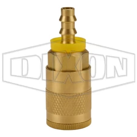 Dixon Tru-Flate Air Chief Automotive Quick Connect Coupler, 1/4 in Nominal, 300 psi Pressure, Brass, Domes DC242L