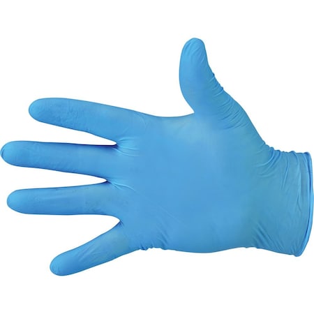 Workhorse Disposable Gloves, 500 Series, Vinyl, 5 mil, Powdered, Blue, XL, 100 PK E5420399