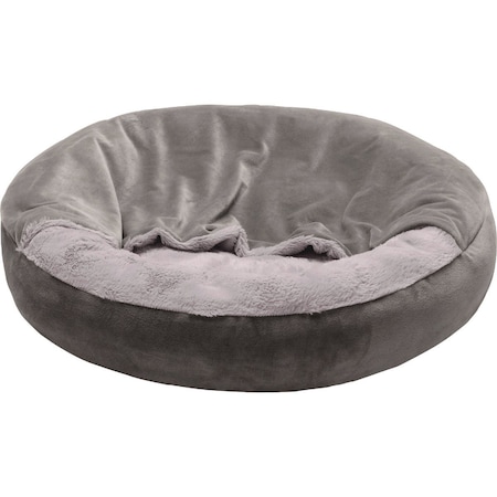 Furhaven Small Velvet & Wave Fur Hooded Donut 12253497