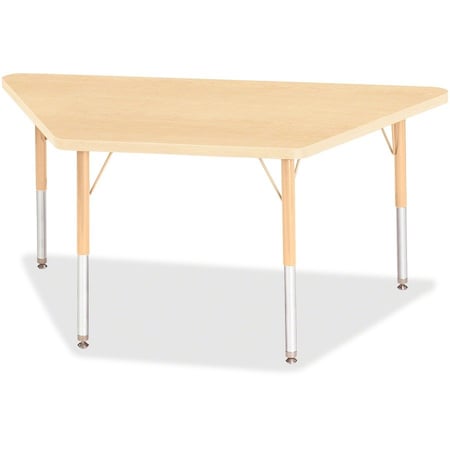 Jonti-Craft Berries Trapezoid Activity Tables, 24 in. x 48 in., E-height, Maple/Maple/Camel 6438JCE251