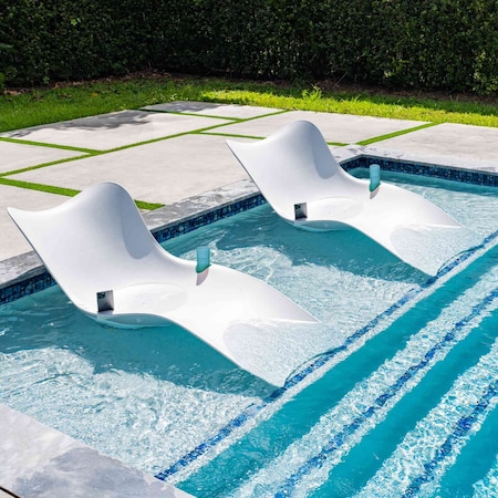 Panama Jack Outdoor Panama Jack Set of 2 Wave In-Pool Chaise Lounger PJO-5300-WHT-2CL