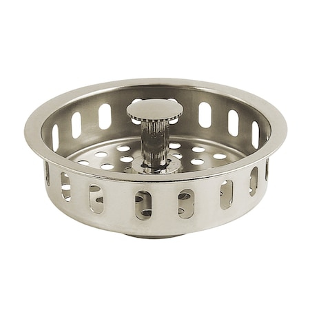 Kingston Brass Kitchen Sink Basket Strainer, Polished Nickel KBP2006