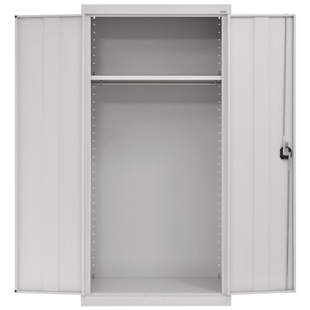 Sandusky Lee Heavy Duty Welded Steel Wardrobe Cabinet, 36x24x72, Dove Gray EAWR362472-05