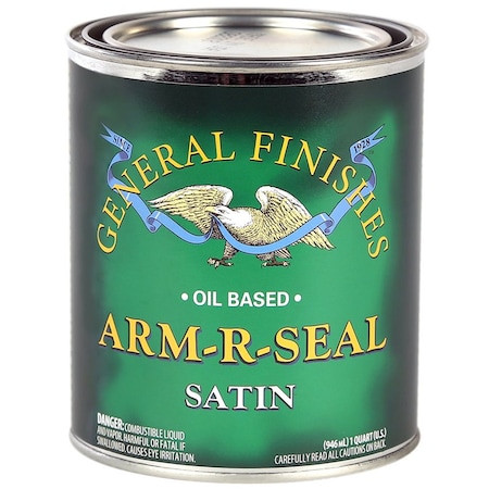 Arm-R-Seal Qt General Finishes Clear Arm-R-Seal Oil-Based Topcoat, Satin ASQT