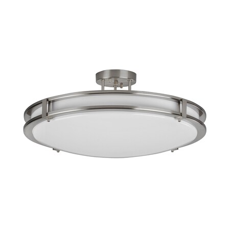 Afx Carlisle 14in. LED Semi-Flush, 120-277V, 27W, 5 CCT, Satin Nickel CAC14L5AJUDSN