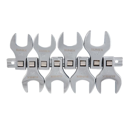 Sunex 8 Pc. 1/2 in Drive Jumbo Metric Crowfoot Wrench Set 9730A