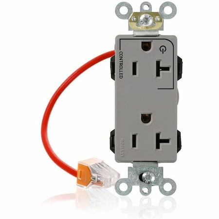 Leviton PlugsandReceptacles, 20A, 125VAC, Gry, Nylon M1636-1CG