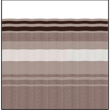 Whole-In-One 16 ft. 2 in. Sierra Brown Dune Stripe Weatherguard - White WH2137377