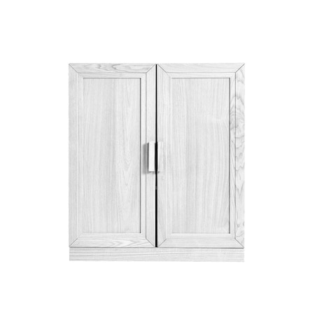 Homeroots Set Of Two White Wood Corner Accent Cabinet With Two Doors 719683