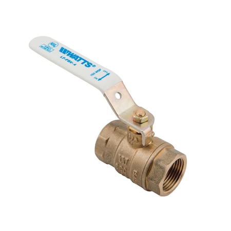 Watts 1 IN Lead Free Brass 2-Piece Full Port Ball Valve with Threaded End Connection 0555122