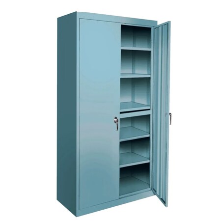 Steel Cabinets Usa Adjustable Storage Cabinet, 78 in H, 48 in W, 24 in D, Denim Blue, 5 Shelves AAH-48RBMAG3-5-DB