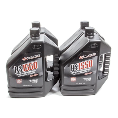 Maxima Racing Oils 39-329128 15W-50 Synthetic Oil Case 4 x 1 gal RS1550 MAX39-329128