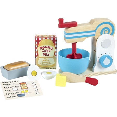 Melissa & Doug Wooden Make-a-Cake Mixer Set 9840
