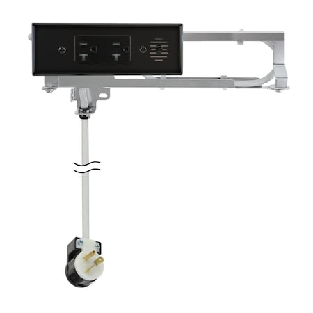 Docking Drawer Electrical Outlet 2 AC Black 20 Amps for Drawers 2012-160B