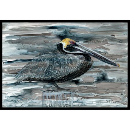 Carolines Treasures 8946MAT Pelican In Grey Indoor & Outdoor Mat, 18 x 27 in. 8946MAT