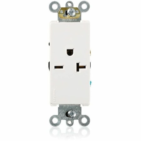 Leviton PlugsandReceptacles, 20A, 250VAC, Wht, Nylon 16441-W