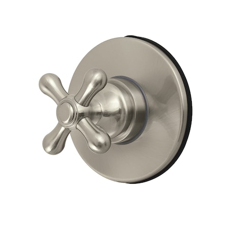 Kingston Brass Single-Handle Six-Way Diverter Valve with Round Trim Kit, Brushed Nickel KS4038AX